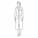 long white lab coat image